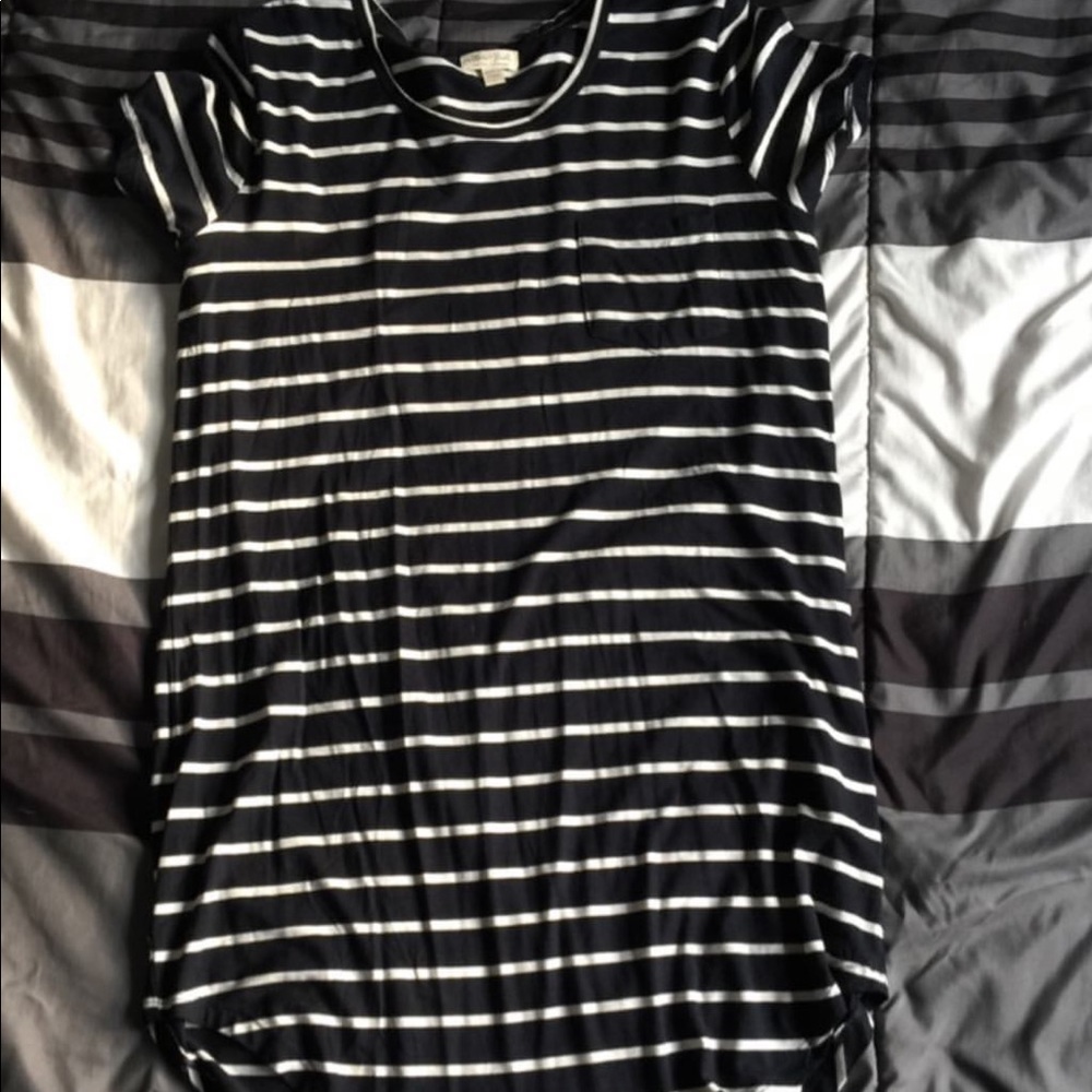 Black striped bodycon dress